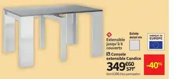 Conforama Console extensible candice offre