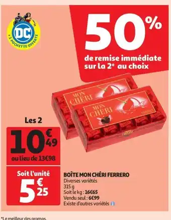 Auchan Boite Mon Chéri Ferrero offre