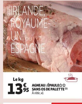 Auchan Agneau épaule sans os de Palette offre