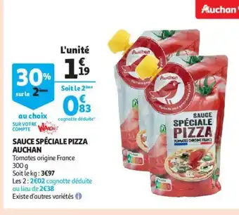 Auchan Sauce Spéciale Pizza Auchan offre