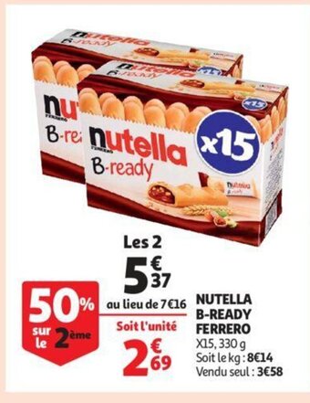 Auchan Nutella B-Ready Ferrero offre