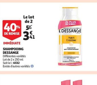 Auchan Shampooing Dessange offre