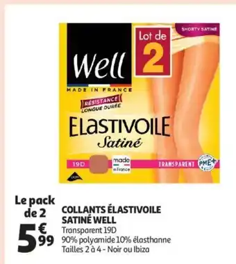 Auchan Collants élastivoile Satiné Well offre