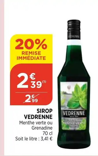 Bi1 SIROP VEDRENNE offre
