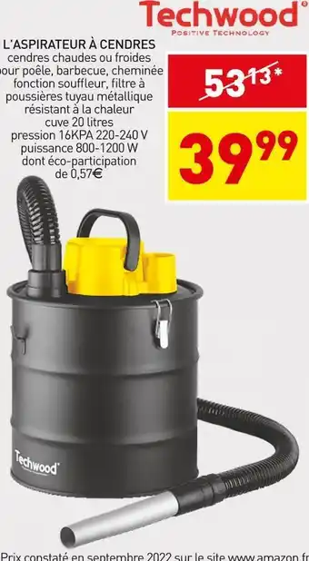 Stokomani Techwood l'aspirateur à cendres offre