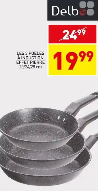 Stokomani Delb les 3 poêles à induction effet pierre offre