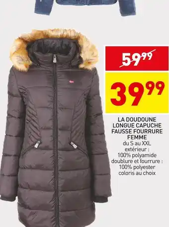 Stokomani Geonorway la doudoune longue capuche fausse fourrure femme offre