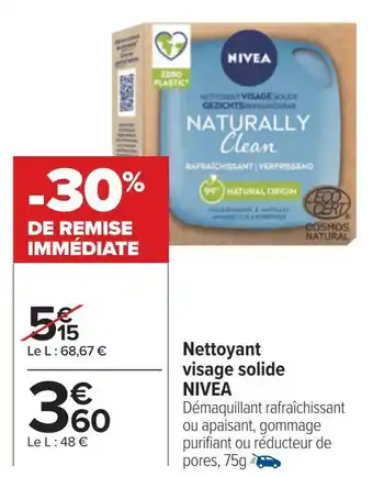 Nivea nettoyant visage solide
