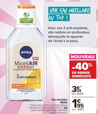 Carrefour Nivea eau micellaire offre