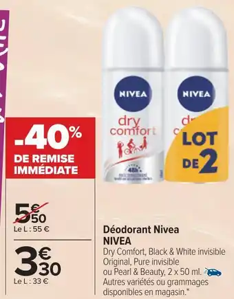 Carrefour Nivea déodorant nivea offre