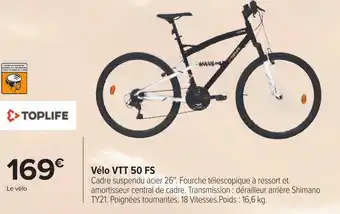 Carrefour Toplife vélo vtt 24'' offre