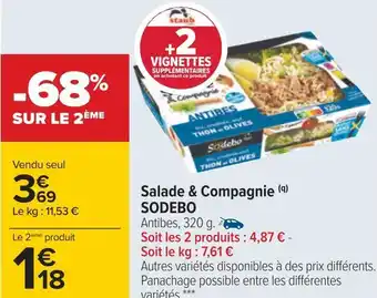 Carrefour Sodebo salade & compagnie offre