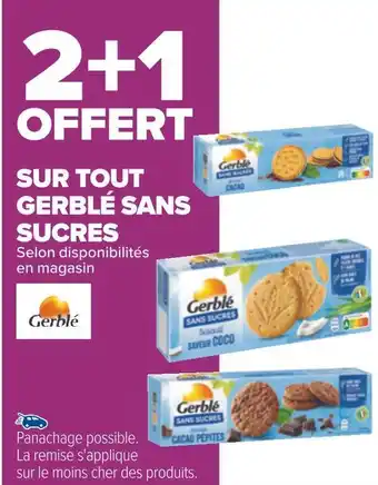 Carrefour Gerblé bon plan sur tout gerblé sans sucres offre