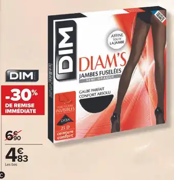 Carrefour Dim collant "diam's" jambes fuselées semi opaque offre