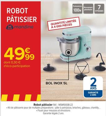 Mandine robot pâtissier