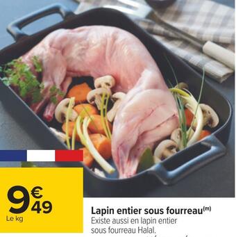 Carrefour Lapin entier sous fourreau offre