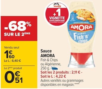 Carrefour Amora sauce offre
