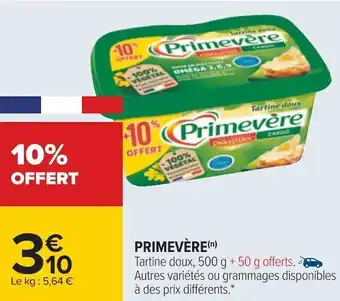 Carrefour Primevère primevère offre