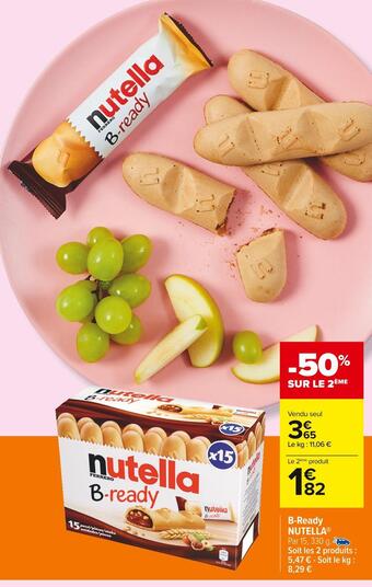 Carrefour Market Nutella b-ready offre