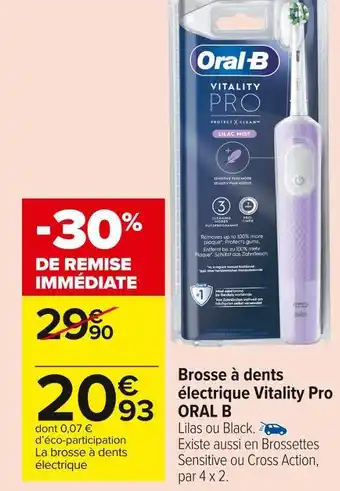 Carrefour Market Oral b brosse à dents électrique vitality pro offre