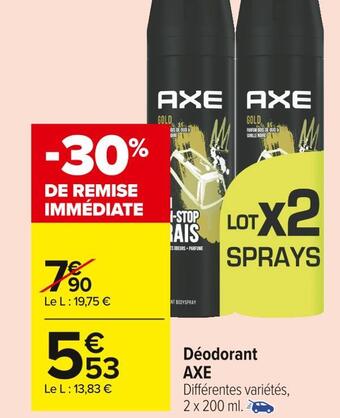 Carrefour Market Axe déodorant offre