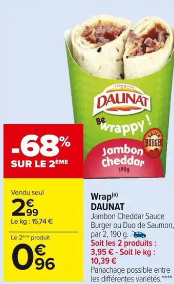 Carrefour Market Daunat wrap offre