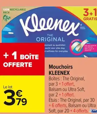 Carrefour Market Kleenex mouchoirs offre