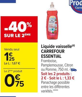 Carrefour Market Carrefour essential liquide vaisselle offre