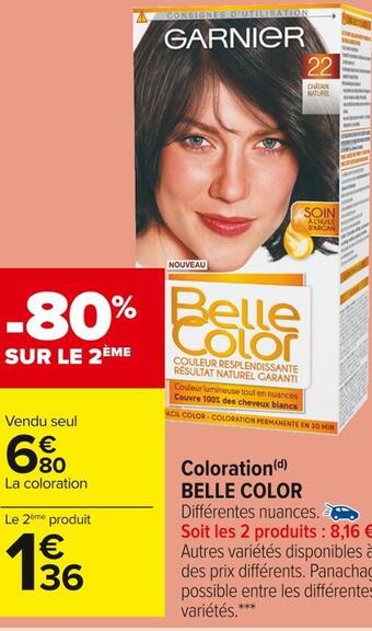 Carrefour Market Garnier coloration offre