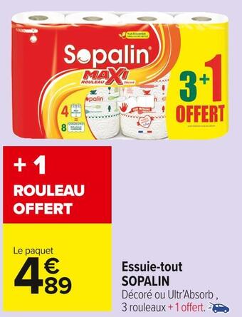 Carrefour Market Sopalin essuie-tout offre