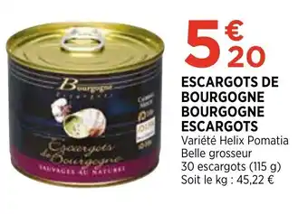 Bi1 ESCARGOTS DE BOURGOGNE BOURGOGNE ESCARGOTS offre