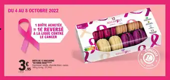 E.Leclerc Boîte de 12 macarons "octobre rose" offre