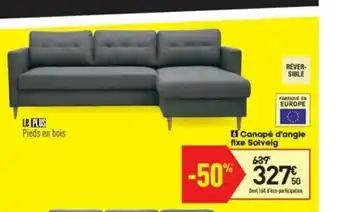 Conforama Canapé D'Angle Fixe Solveig offre