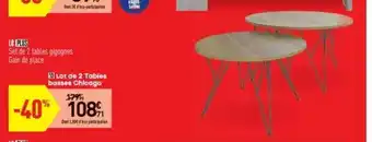 Conforama Lot De 2 Tables Basses Chicago offre
