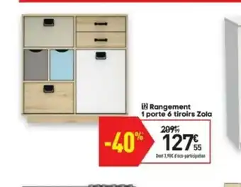 Conforama Rngement 1 parte 6 Tiroirs Zola offre