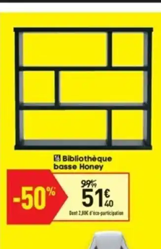 Conforama Bibliothéque Basse Honey offre