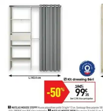 Conforama Kit Dressing Béril offre