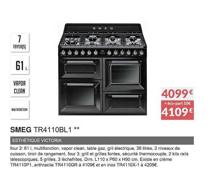 Promo Smeg tr4110bl1 esthétique victoria chez Copra