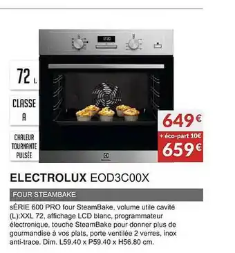 Copra Electrolux eod3c00x four steambake offre