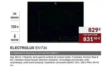 Copra Electrolux eiv734 commandes individuelles accès direct offre