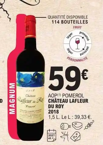 E.Leclerc Aop pomerol château lafleur du roy 2018 offre