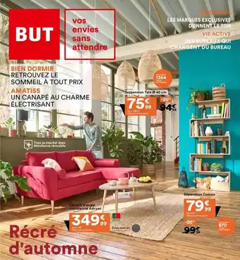 BUT Suspension tala ø 40 cm, canapé d'angle méridienne adryan, séparation compo offre