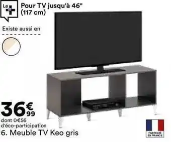 BUT Meuble tv keo gris offre