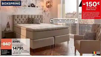 Boxspring continental 160x200 cm