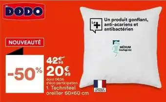 BUT Technifeel oreiller 60x60 cm dodo offre