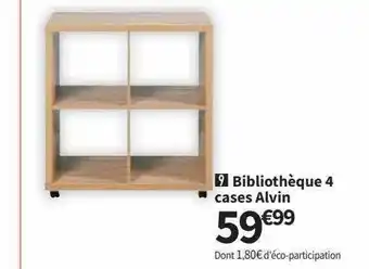 Conforama Bibliothèque 4 cases alvin offre