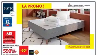 Conforama Runner full pack 140x190 cm bultex offre