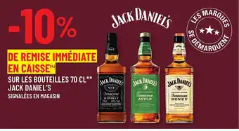 G20 Les bouteilles 70 cl jack daniel's offre