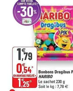 G20 Bonbons dragibus pik haribo offre