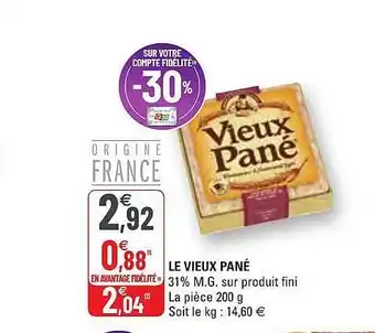 G20 Le vieux pané offre